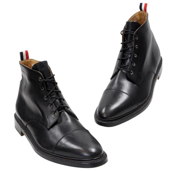 Thom Browne Ankle Boots Size 10.5 Leather Lace-up Cap Toe Shoes TB-0502N-0151 main image 10